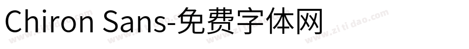 Chiron Sans字体转换
